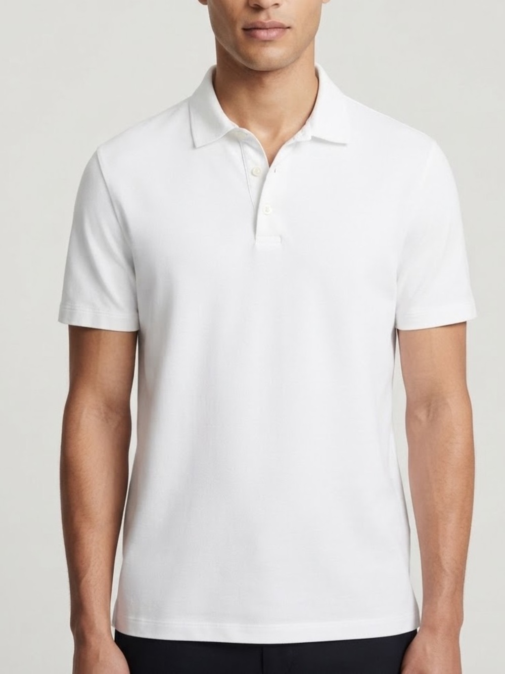 Theory White Men's Short-Sleeve Polo